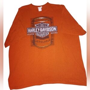 Harley Davidson Eureka Springs Heathered Orange T Shirt Size 2X EUC P2P 25.5